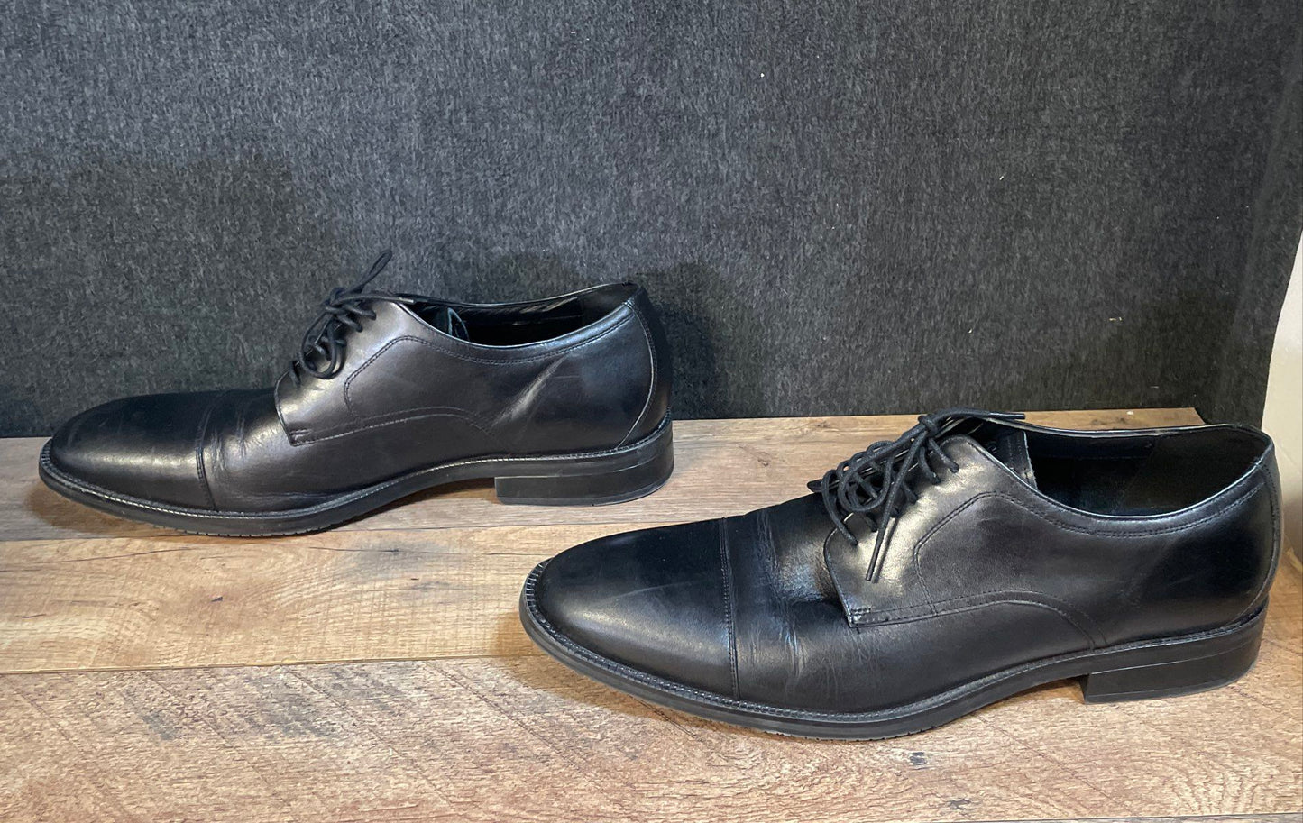Cole Haan Grand 360 Waterproof Black Leather Cap Toe Derby Dress Shoes Size 12M