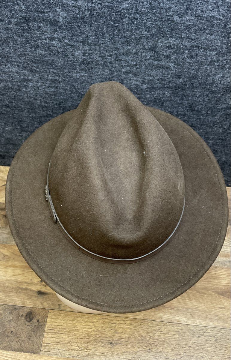 Scala Men's Olive Green Wool Felt Wide Brim Outback Fedora Hat