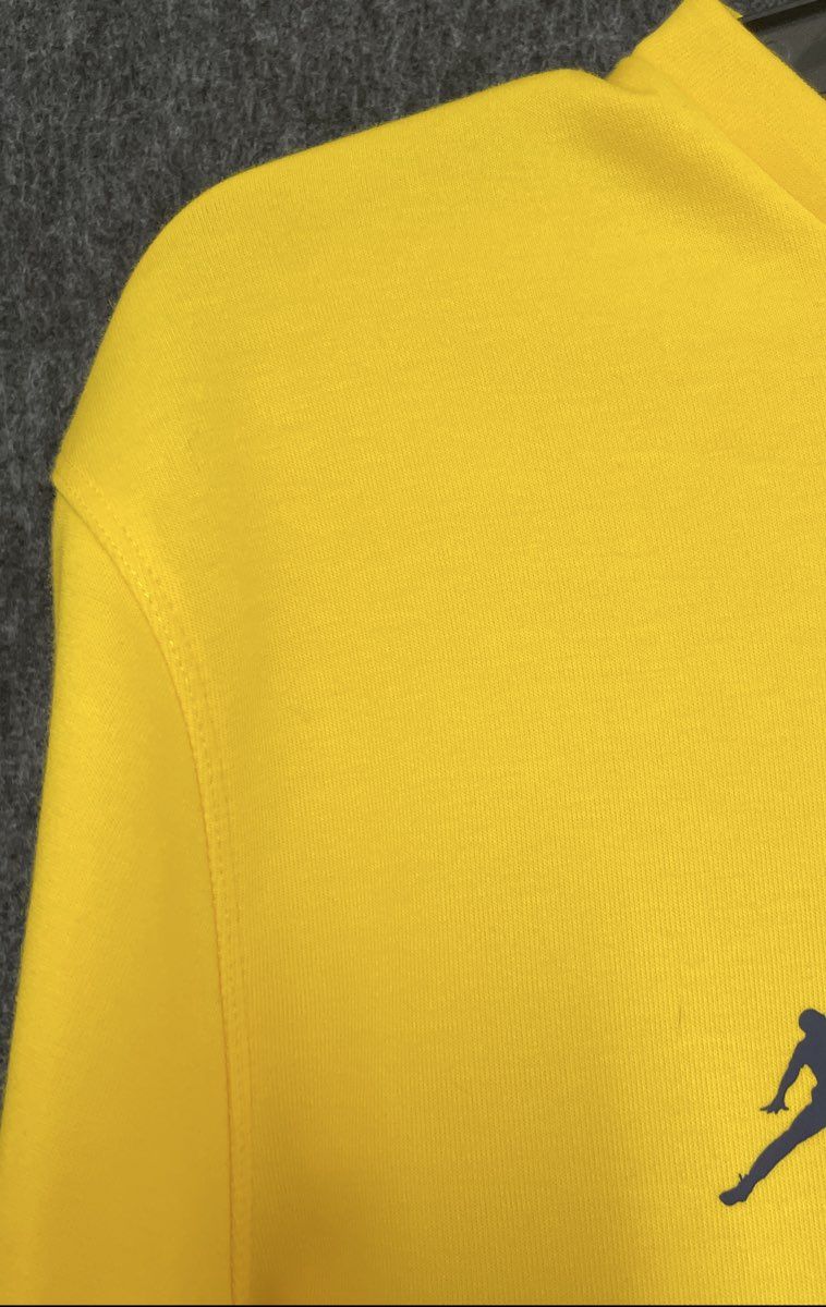 Jordan Men's Michigan Wolverines Yellow Blue Long Sleeve Performance Top Sz M