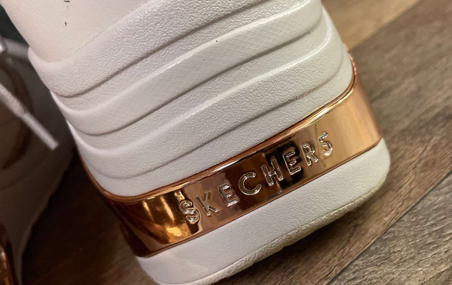Skechers Uno Prime Off White Rose Gold Fashion Sneakers Women's Size 10