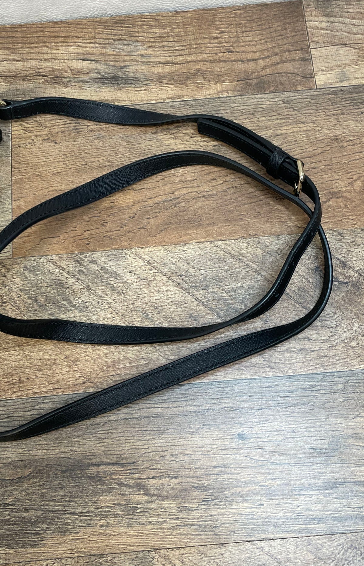 Kate Spade Black Saffiano Leather Crossbody Bag Gold Hardware