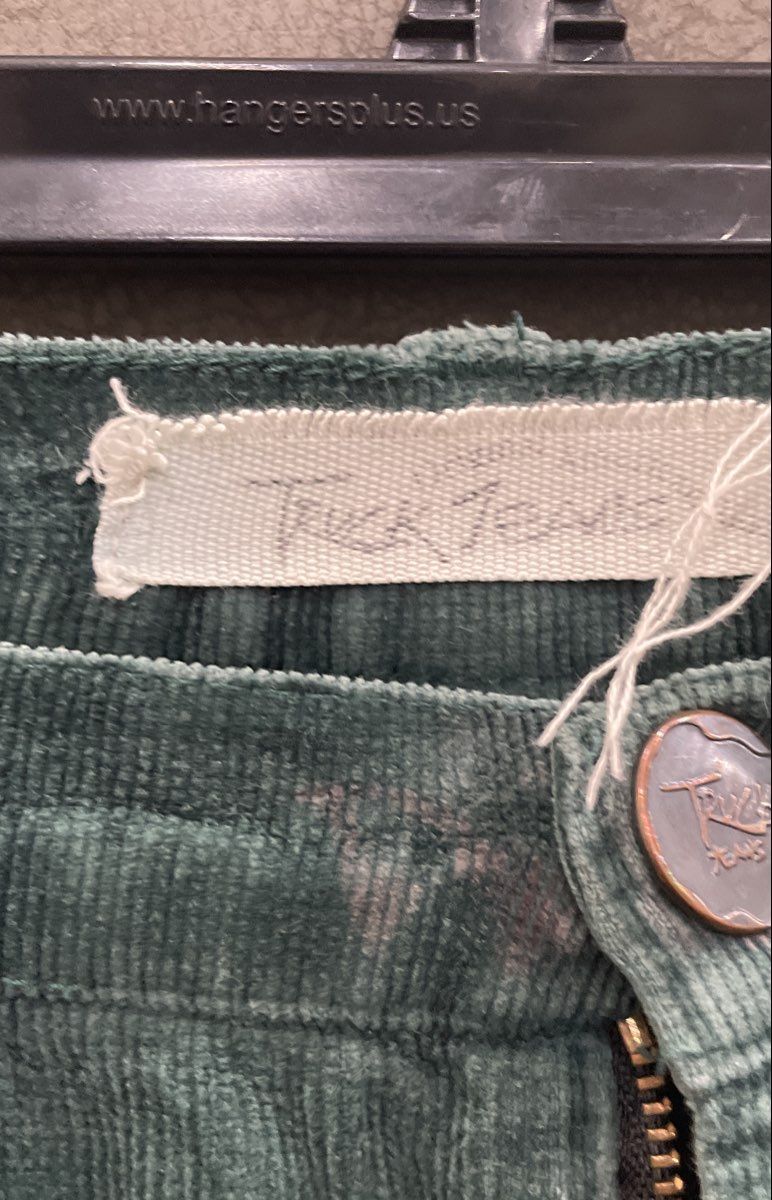 Truck Jeans Women's Green Corduroy Skinny Low Rise Pants Size 3