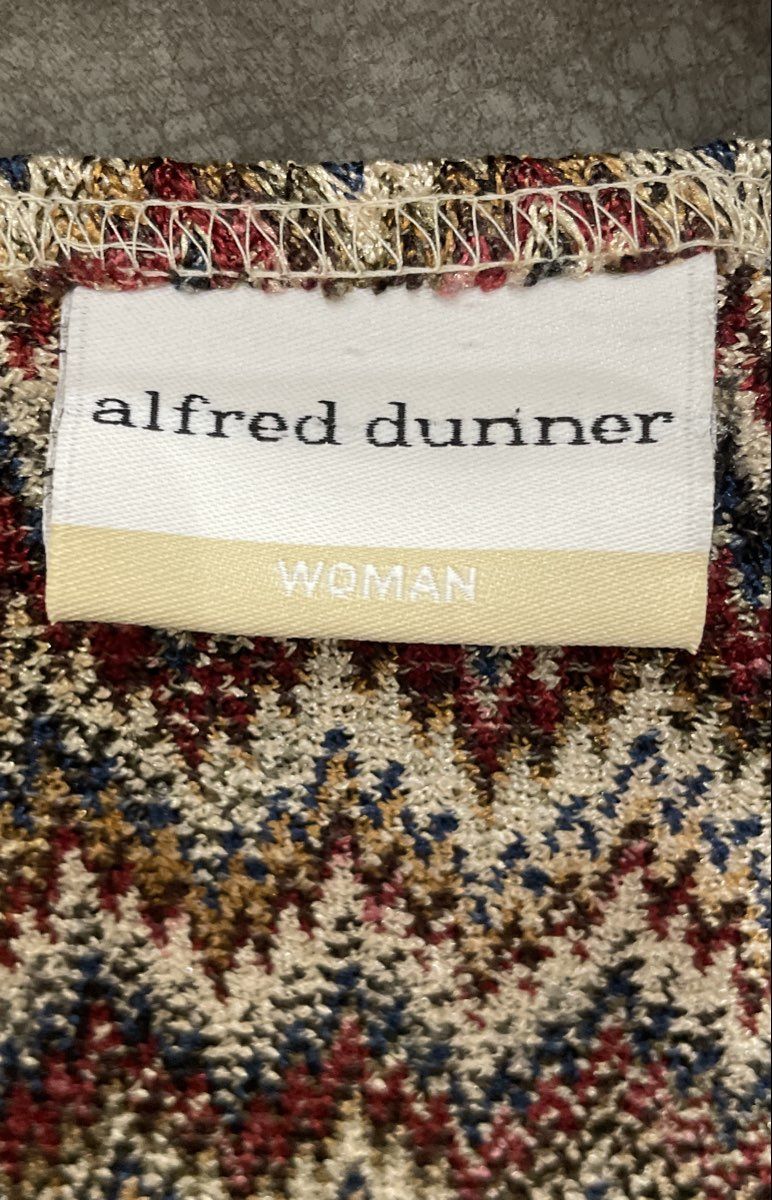 Alfred Dunner Women's Multicolor Zig Zag Chevron Knit Top Sweater Sz 1X