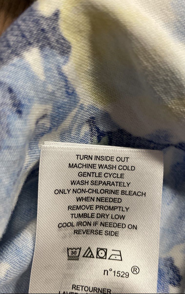 Lauren Ralph Lauren Women's Blue Floral Button Down Pajama Top Sleepwear Sz L