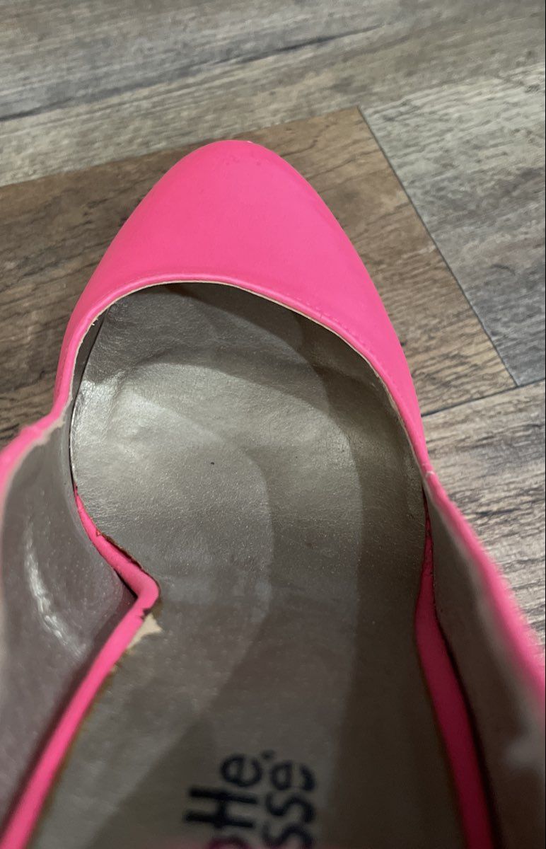 Charlotte Russe Neon Pink Platform Stiletto Ankle Strap Heels Size 7