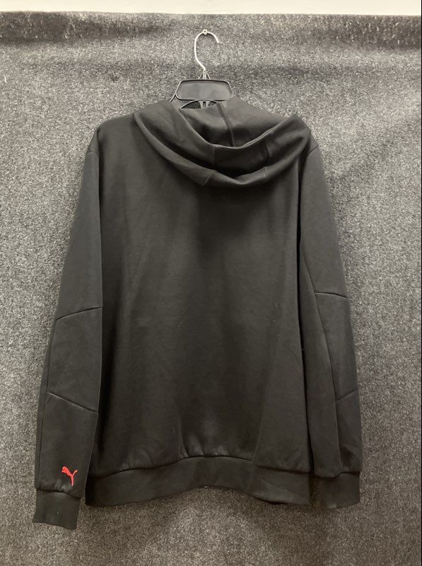 Puma Men's Full Zip Hoodie Black Red Track Jacket Size L