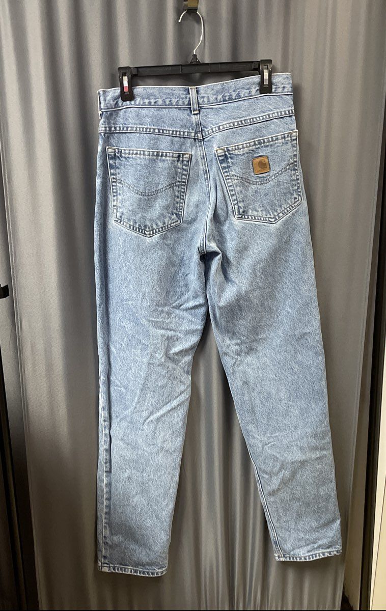 Carhartt Men's B17 Relaxed Fit Tapered Leg Blue Stonewash Jeans Sz 31x34