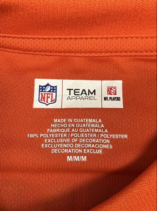 NFL Team Apparel Men's Denver Broncos Peyton Manning 18 Orange Jersey Sz M