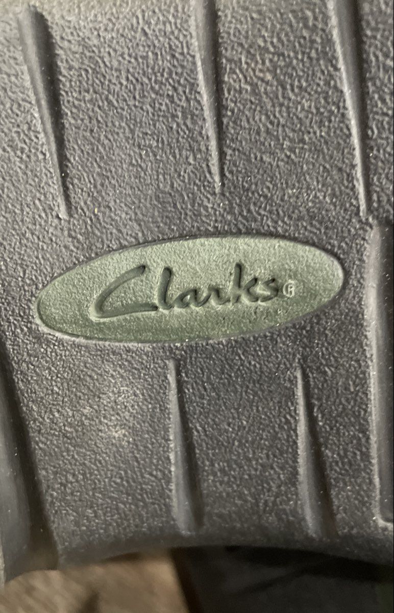 Clarks 78194 Tan Leather Square Toe Slip On Loafers Moc Toe Men's Size 13 M