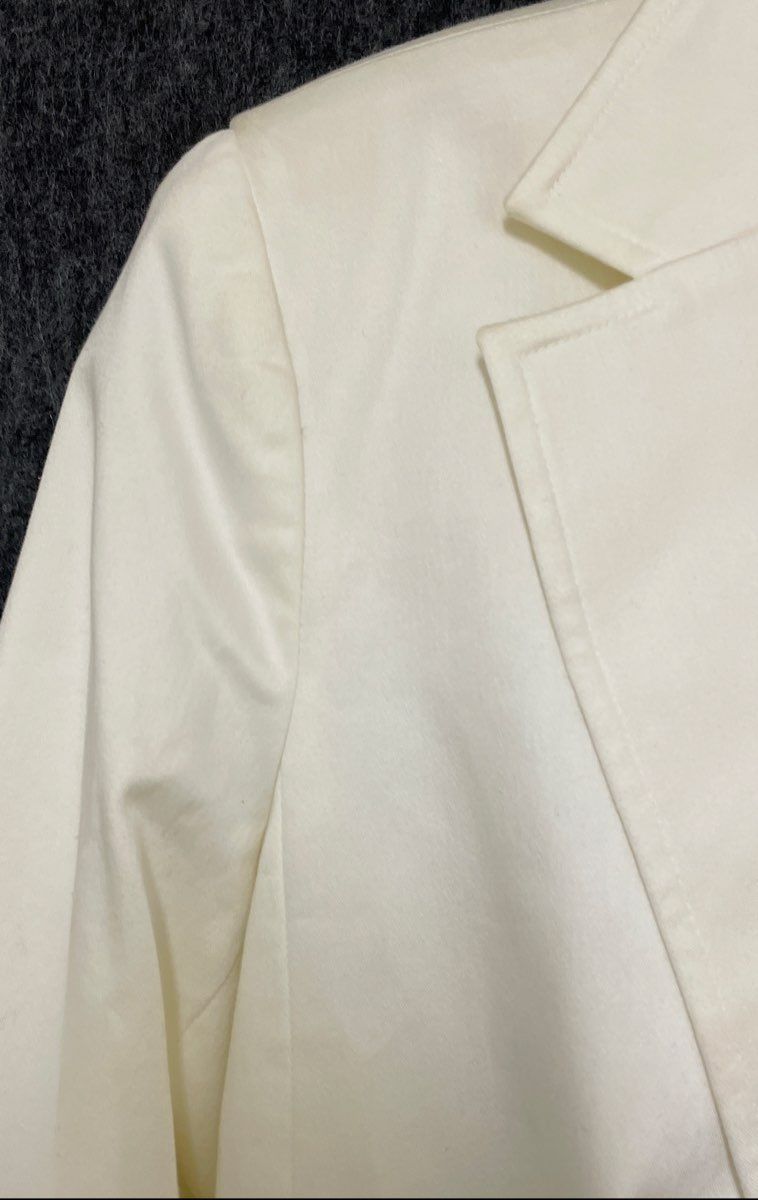 Worthington Women's White Stretch Cotton Blend Two Button Blazer Jacket Sz 6