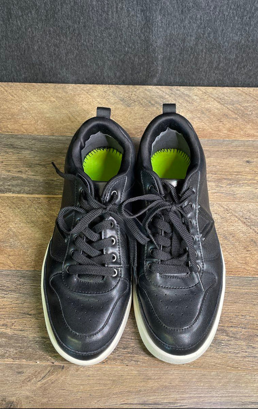 Vionic Elise Womens Black Leather Low Top Walking Sneakers Size 10