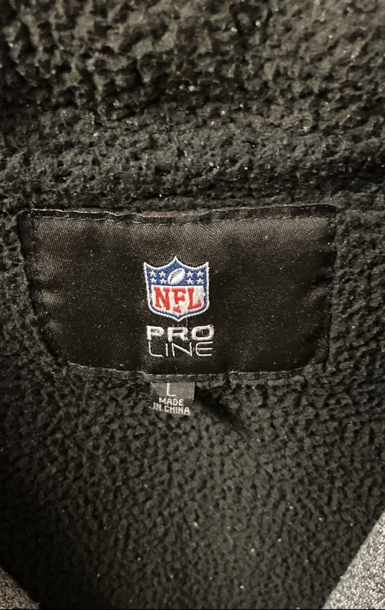 NFL Pro Line Washington Redskins Gray Heather Sherpa Lined Zip Up Hoodie Sz L