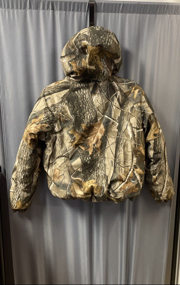 Remington Youth Reversible Camo Jacket Realtree Hardwoods Olive Green Sz 12/14