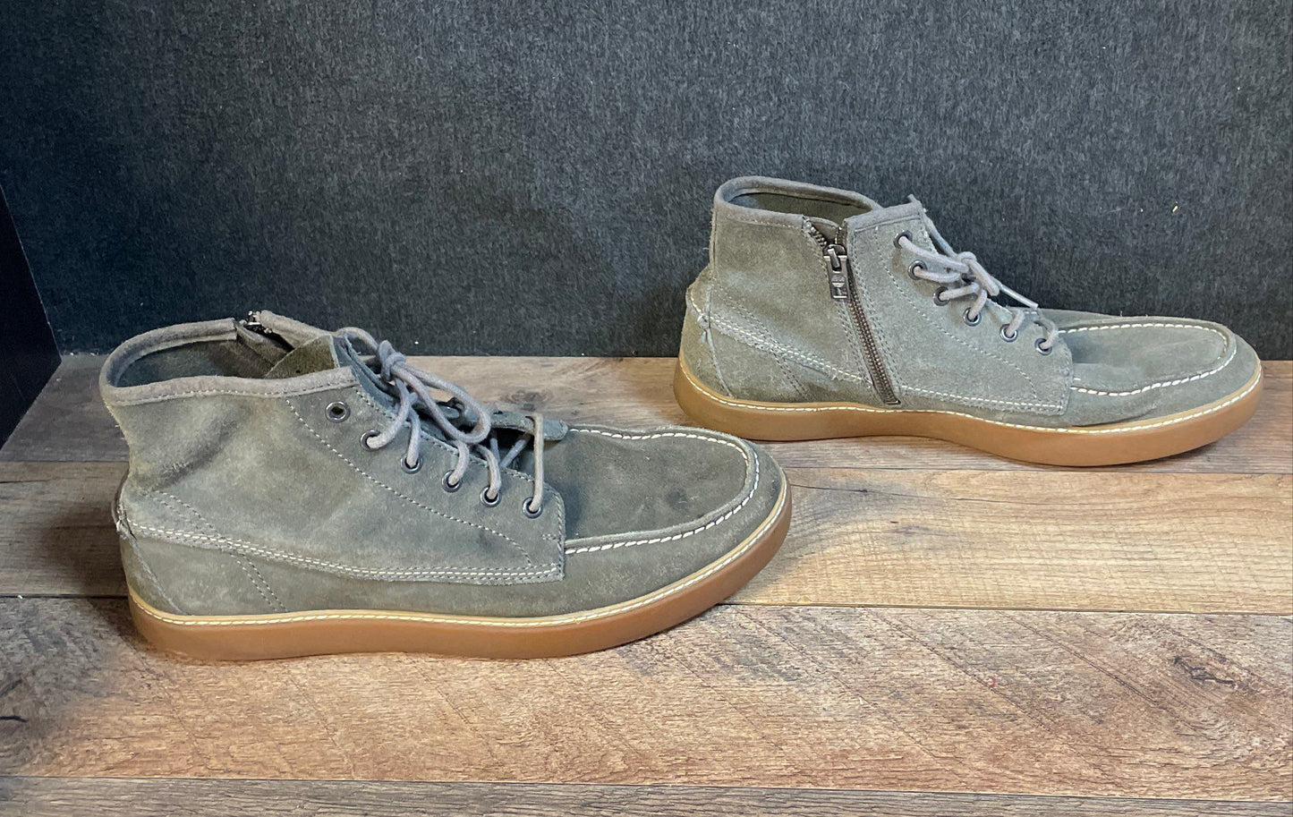 Timberland Earthkeepers Kempton Moc Toe Chukka Zip Gray Suede Boots Size 11