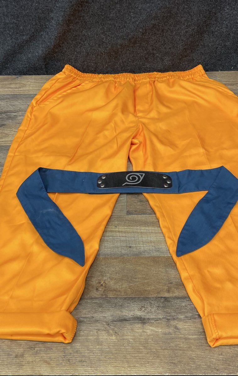 Naruto Unisex Uzumaki Cosplay Costume Orange Black Anime Manga Jacket Pants Set