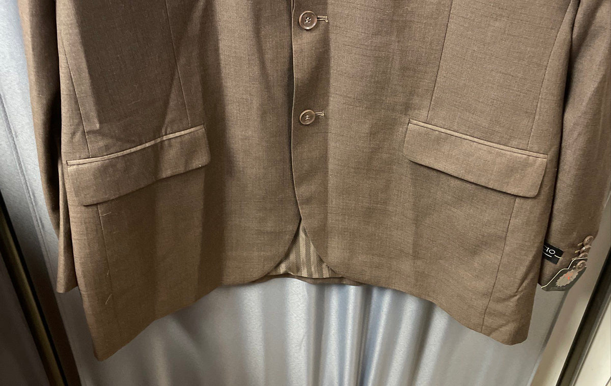 Bocaccio Uomo Men's Brown Paris Suit Coat Blazer Stretch Sz 50L NWT
