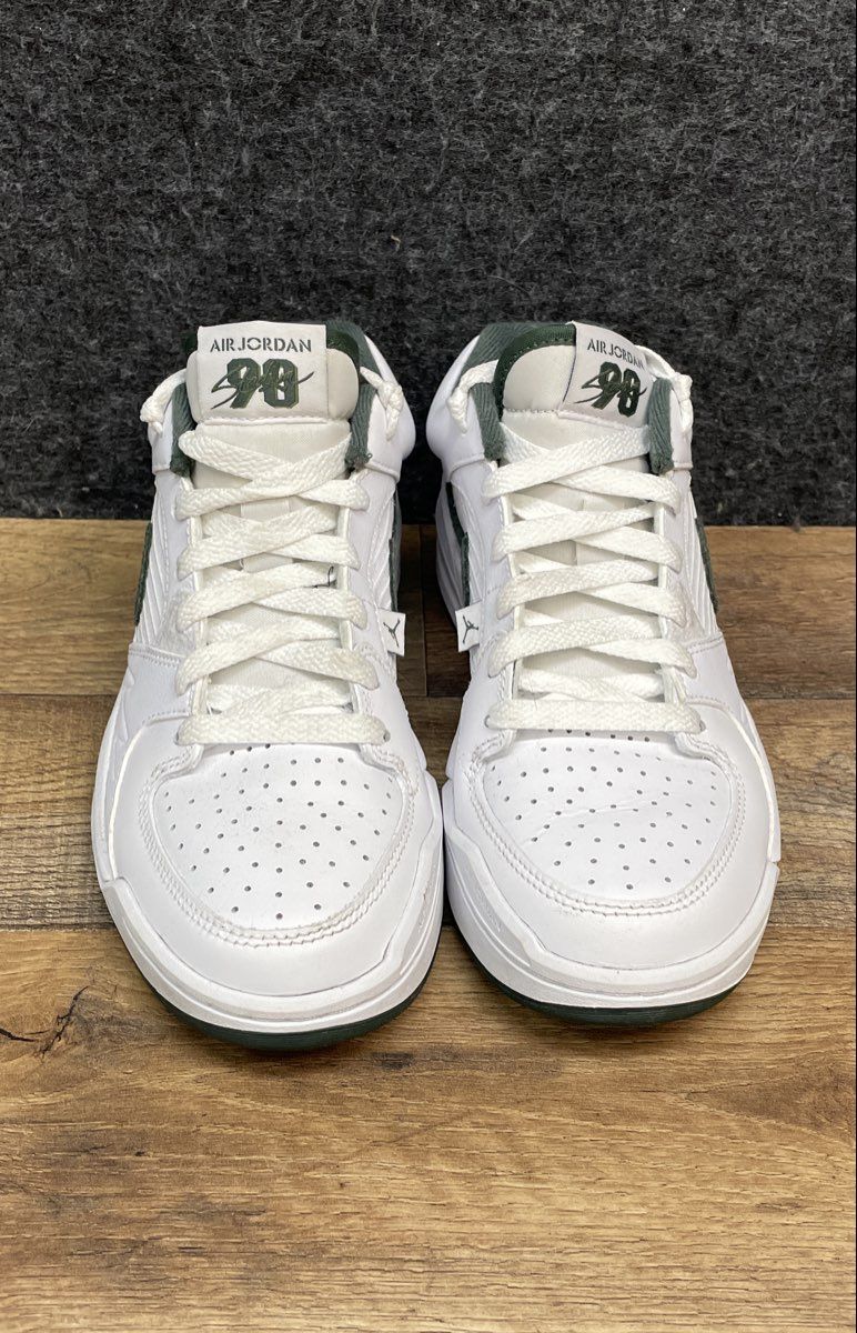 Air Jordan Stadium 90 White Clover Green Sneakers Men's Size 7