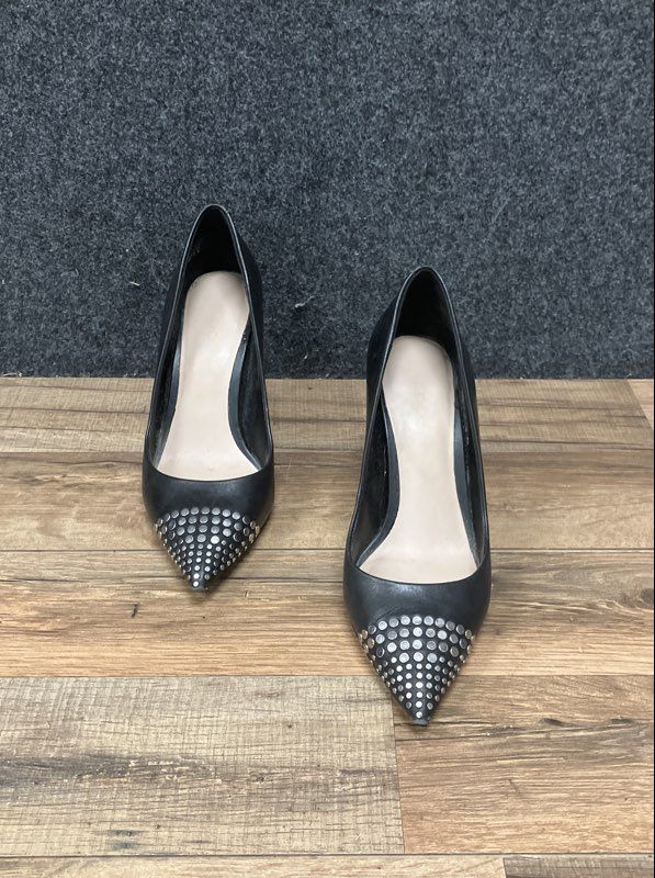 Aldo Studded Pointed Toe Black Stiletto Heels Pumps Women's Size 6