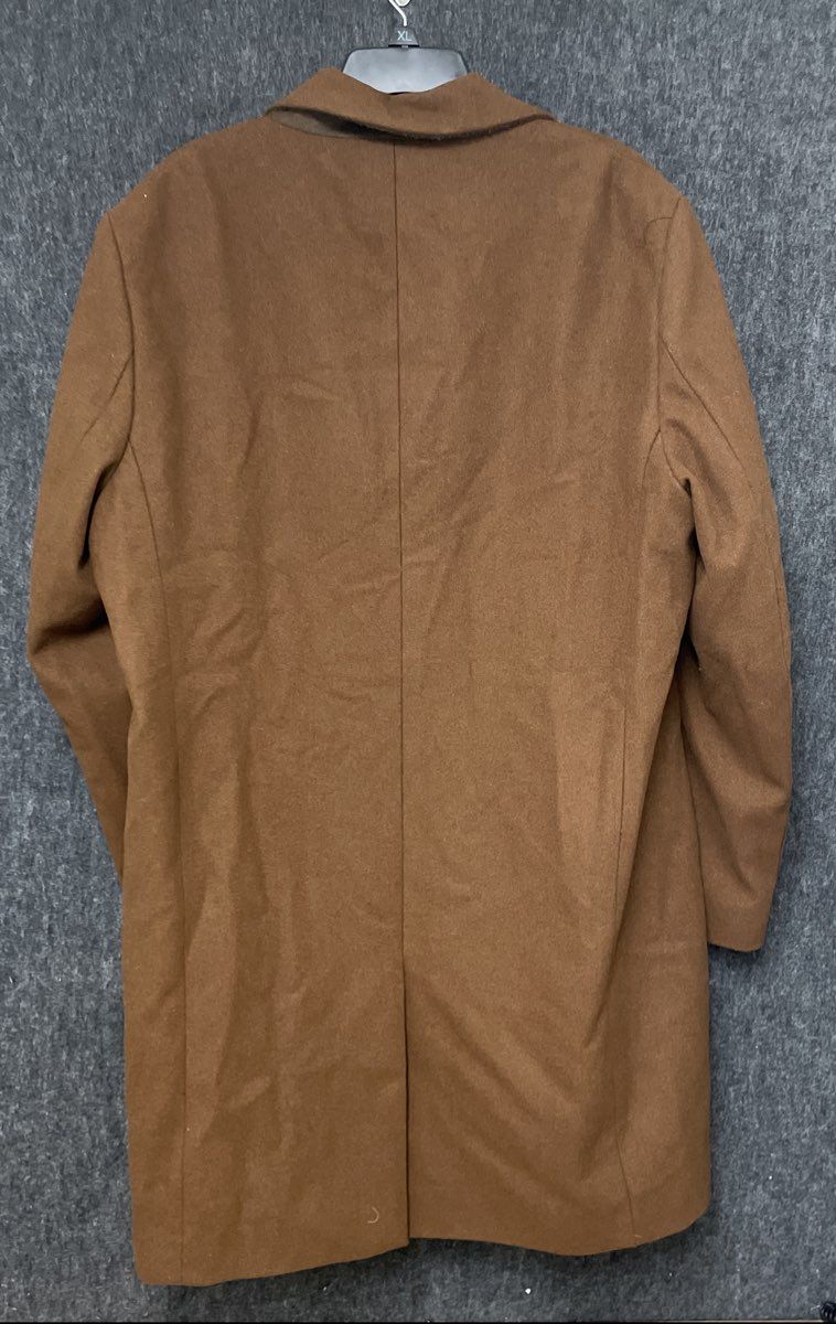 Johnny Bigg Men's Brown Wool Blend Single Breasted Coat Sz XL