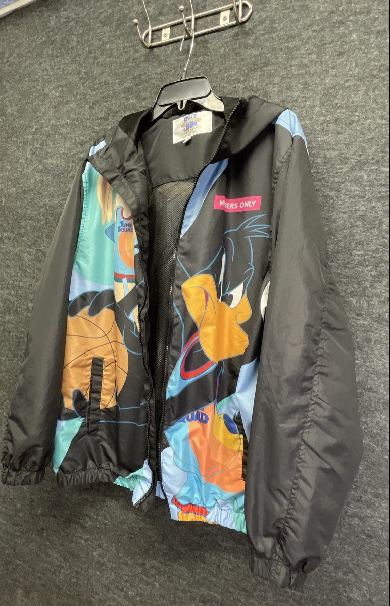 Members Only Space Jam A New Legacy Tune Squad Hooded Windbreaker Jacket Sz 2XL