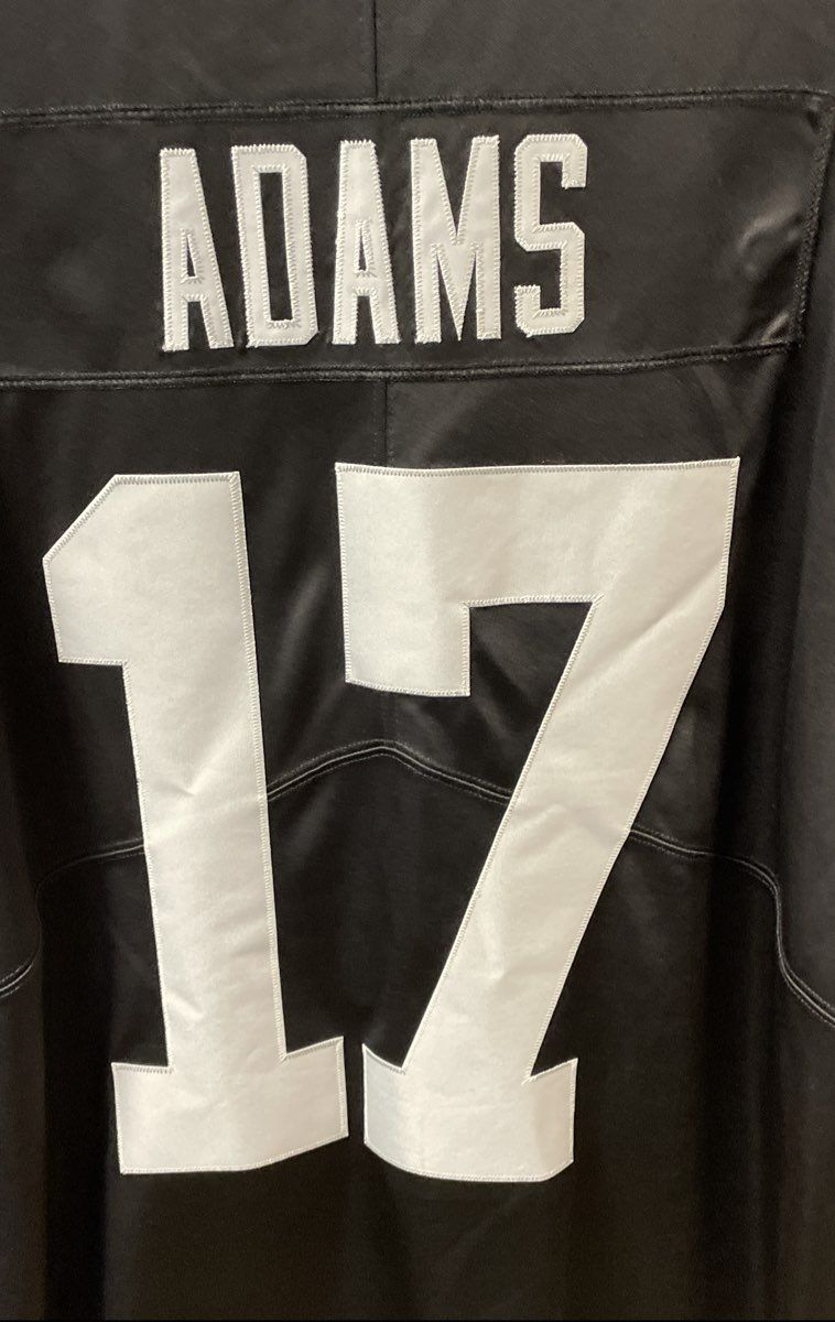 Nike Men's Las Vegas Raiders Davante Adams #17 Black Game Jersey Sz L