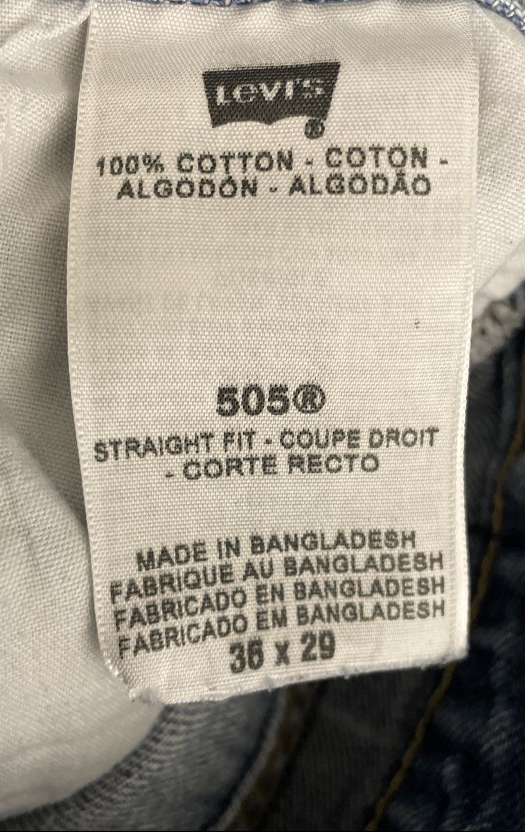 Levi's Men's 505 Straight Fit Jeans Light Wash Blue Denim Sz 36x29