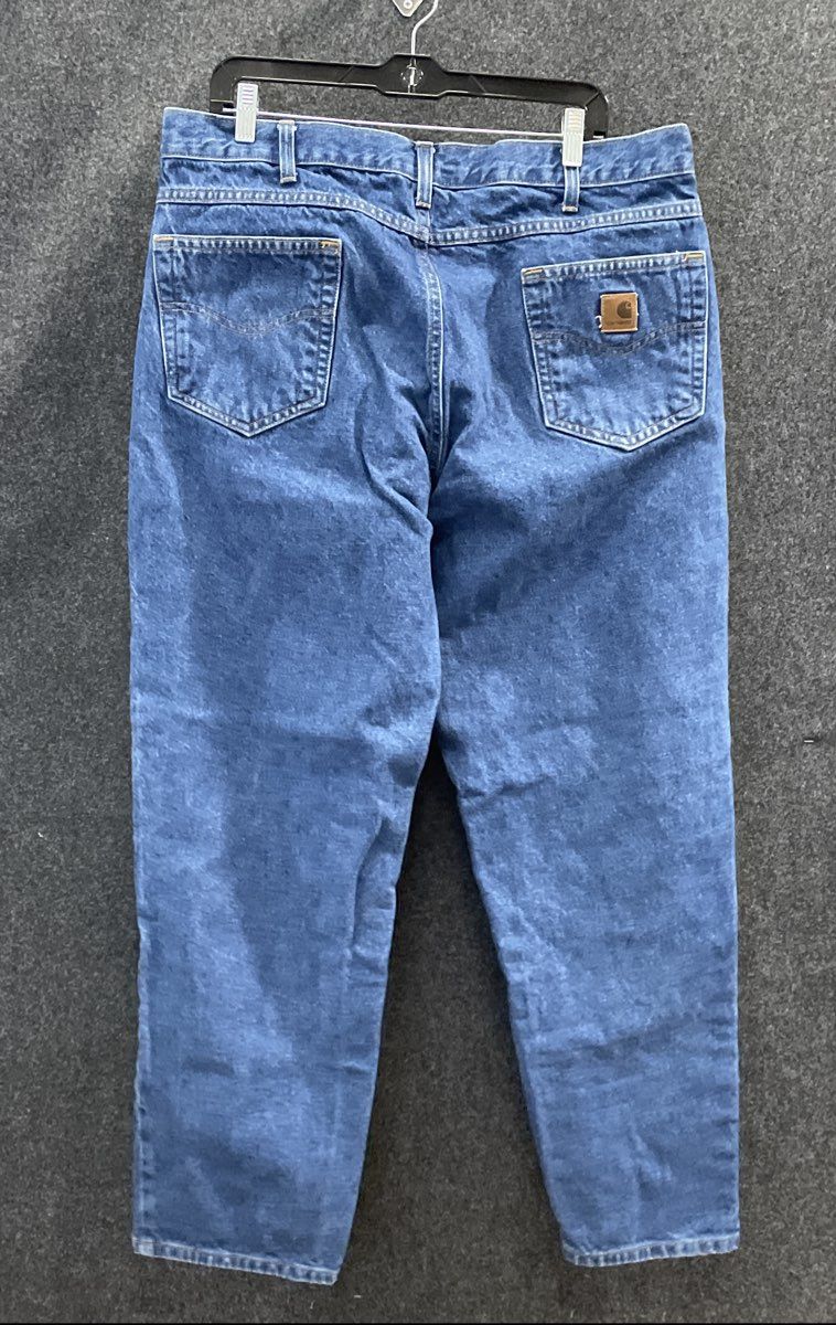 Carhartt Men's B17 DST Relaxed Fit Tapered Leg Blue Jeans Size 38x30