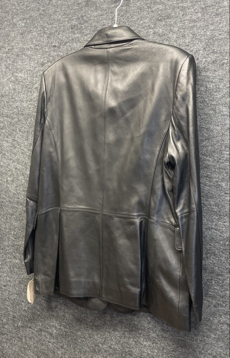 Valerie Separates Women's Black Leather Blazer Jacket Y2K Vintage NWT Size XL
