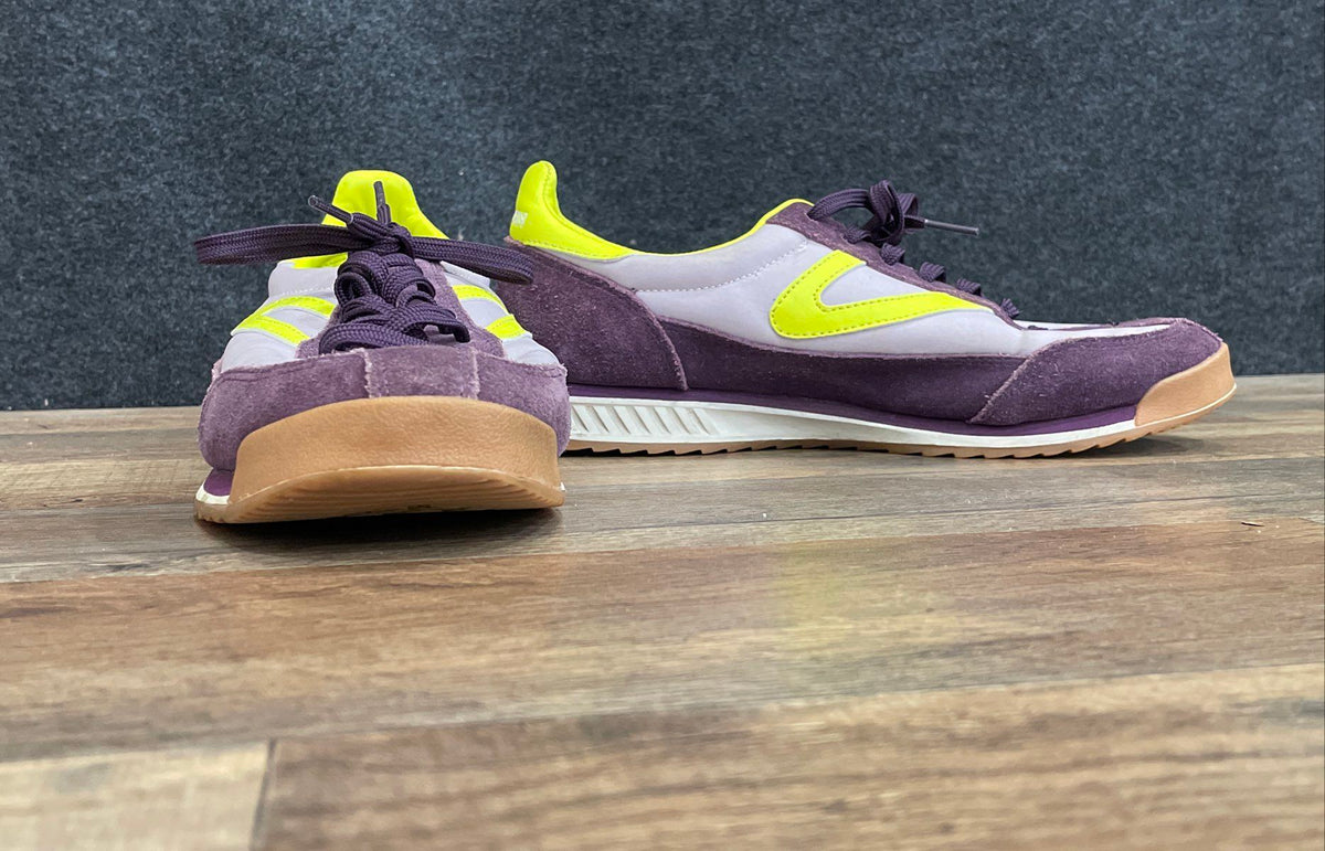 Tretorn Rawlins 2 Purple Neon Green Lifestyle Sneakers Women's Size 8