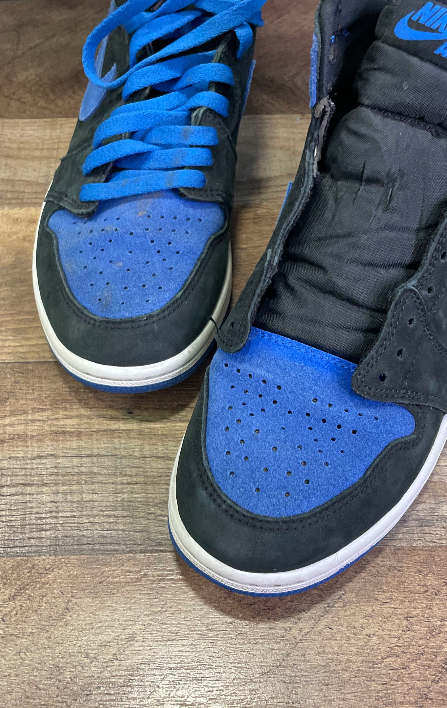 Nike Air Jordan 1 Retro High OG Royal Reimagined Black Blue Size 8