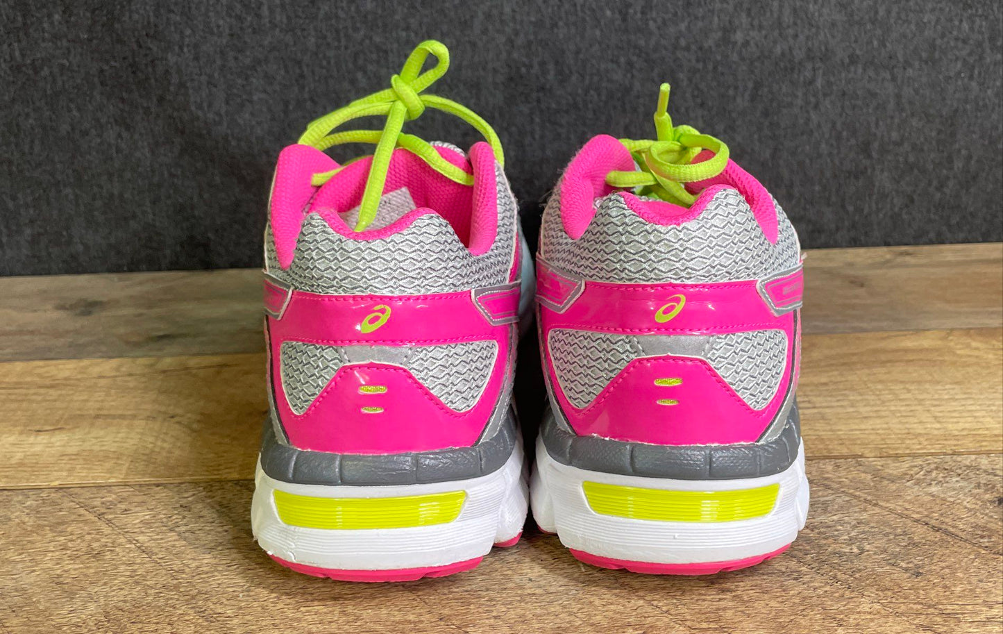 Asics Gel Excite 3 Pink Silver Lime Green Running Shoes Women's Size 10