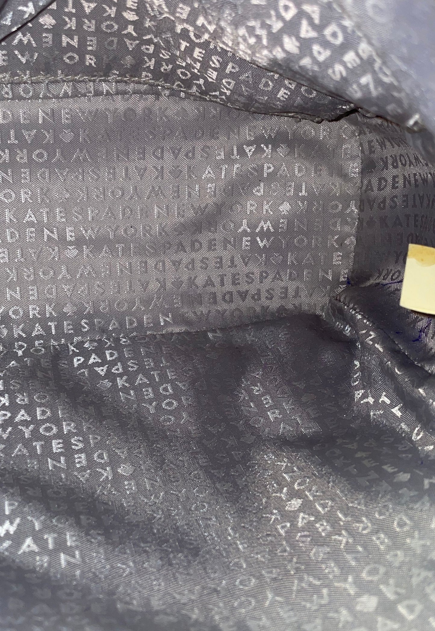 Kate Spade Mauve Grey Saffiano Leather Glitter Small Backpack Gold Hardware