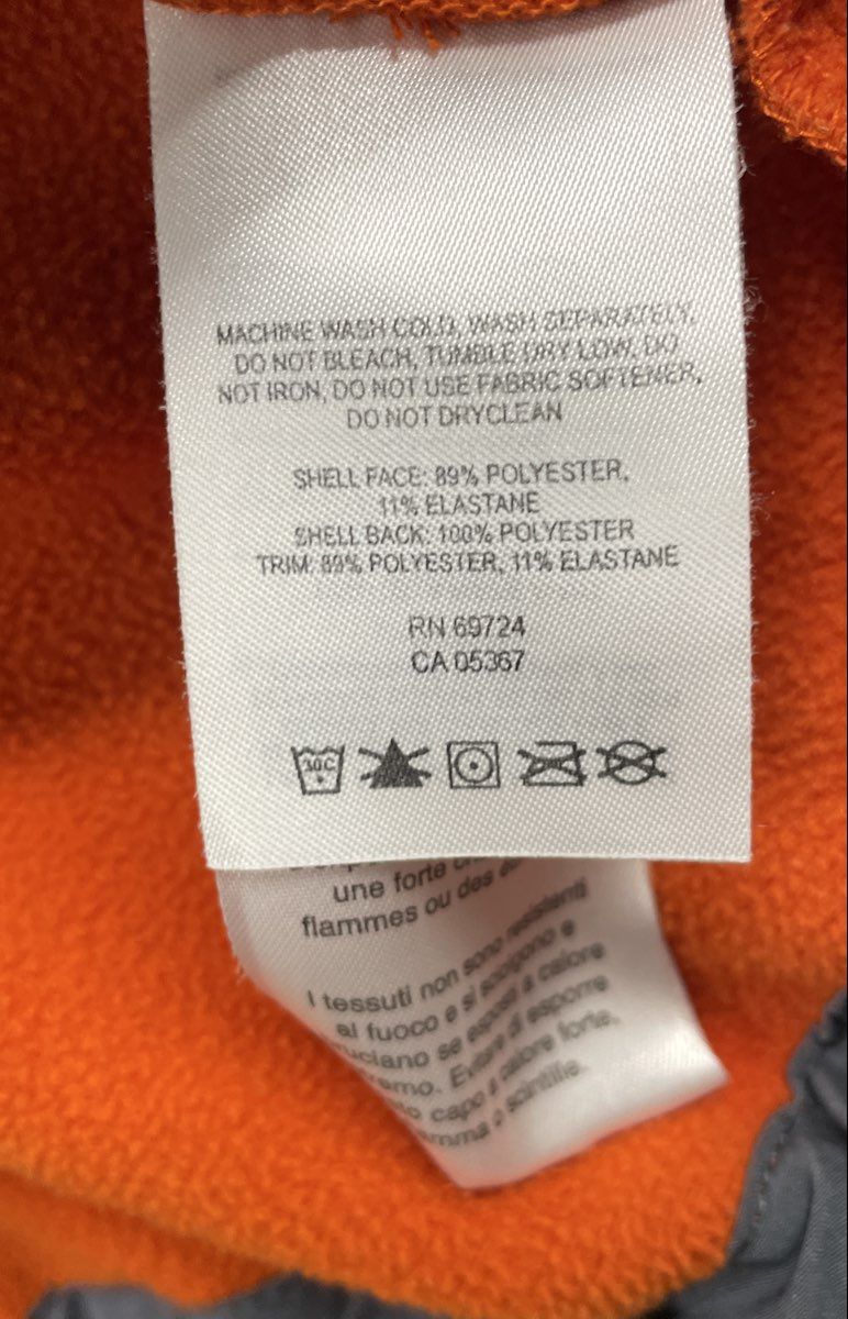 Columbia Men's Orange Gray Omni-Wind Softshell Full Zip Fleece Jacket Sz L