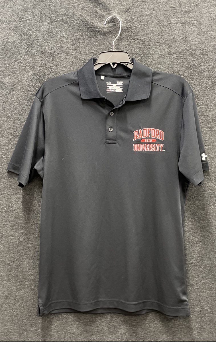 Under Armour Men's Black Radford University Heatgear Loose Performance Polo Sz S