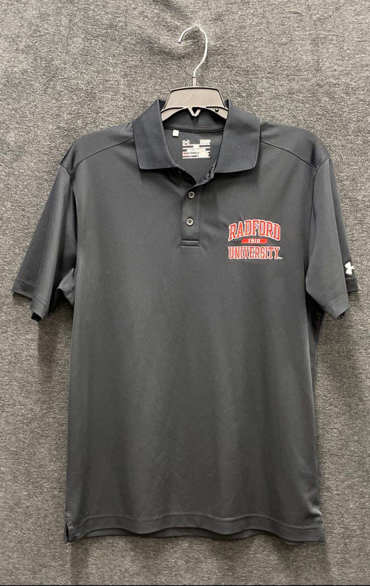 Under Armour Men's Black Radford University Heatgear Loose Performance Polo Sz S