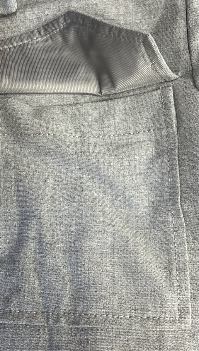 LOFT Versa Women's Gray Button Front Cargo Pocket Cropped Jacket Sz M