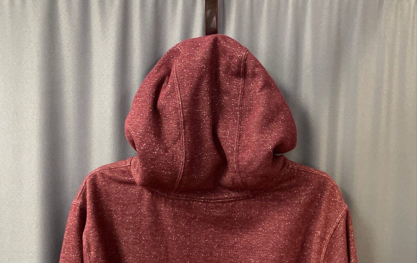 Volcom Men's Burgundy Pullover Hoodie Heathered Speckle Print Sweatshirt Sz M