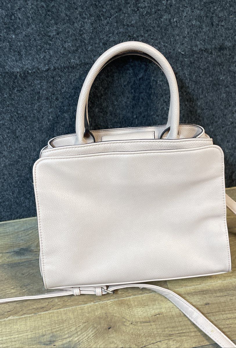 Enzo Angiolini Blush Pink Pebbled Satchel Handbag Crossbody Shoulder Bag