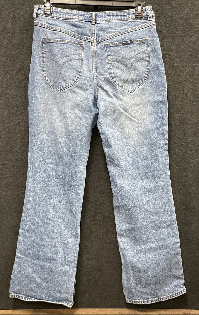 Rolla's Women's Blue High Rise Straight Leg Light Wash Jeans Size 12