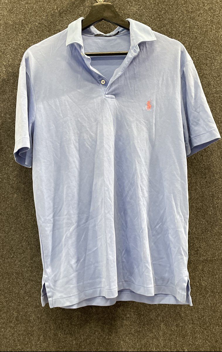 Polo Ralph Lauren Men's Light Blue Short Sleeve Jersey Polo Shirt Size L