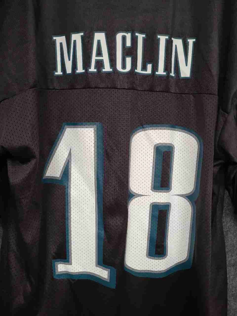 Reebok Men's Philadelphia Eagles Jeremy Maclin #18 Black Jersey Sz XL