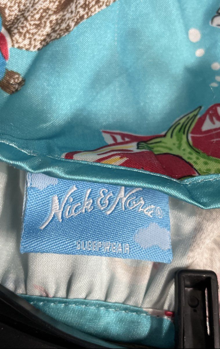 Nick & Nora Girls Blue Sock Monkey Underwater Scuba Sleep Gown Mermaid Sz XL 16