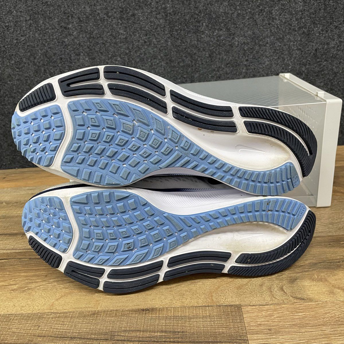Nike Air Zoom Pegasus 37 UNC Tar Heels White Navy Blue Running Shoes Size 7.5