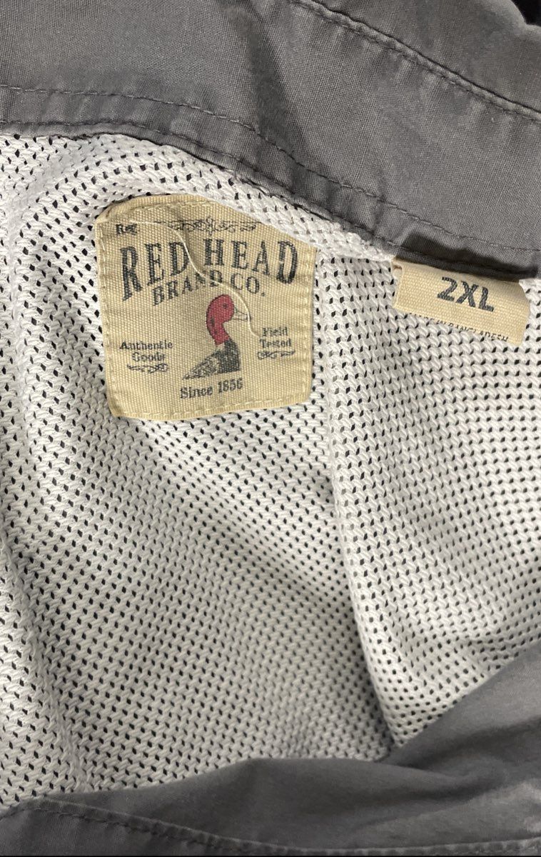 RedHead Men's Button Up Shirt Lot 2 Gray Short Sleeve Olive Long Sleeve Sz 2XL