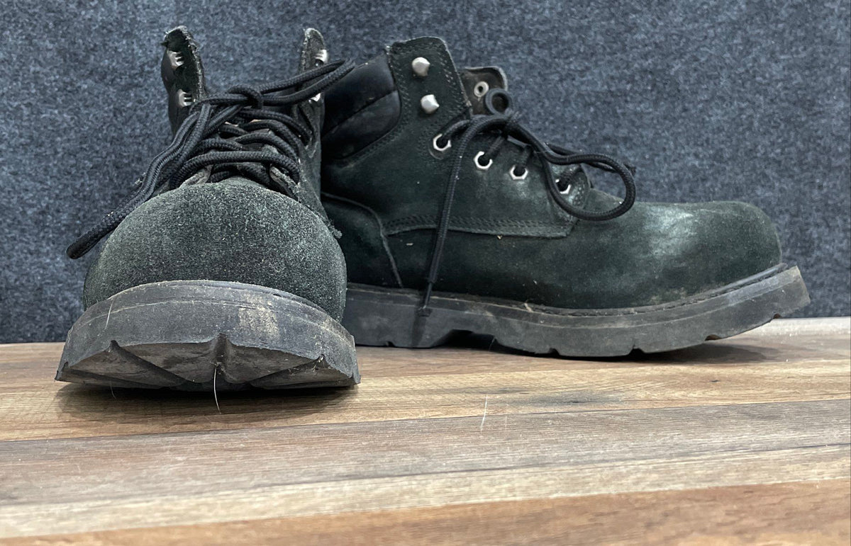 Brahma Men's Black Suede Lace Up Oil Resistant Work Boots Size 8.5