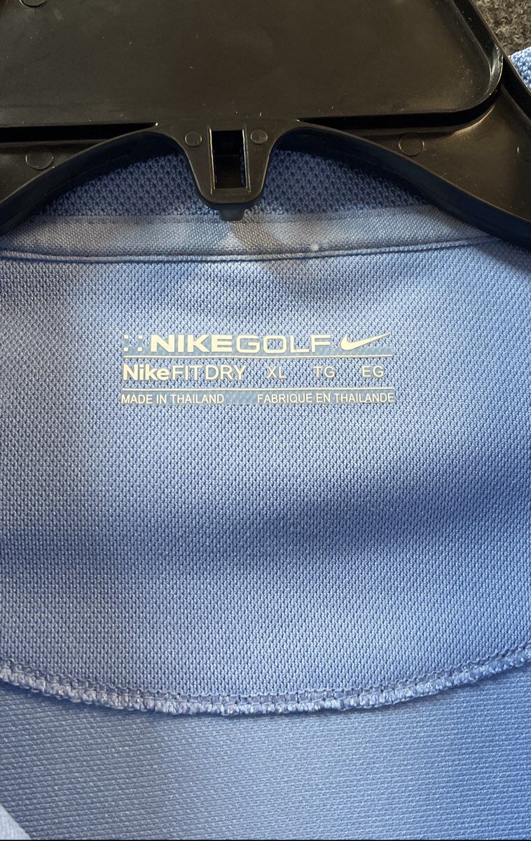 Nike Golf Men's Blue FIT DRY Short Sleeve Polo Shirt Sz XL
