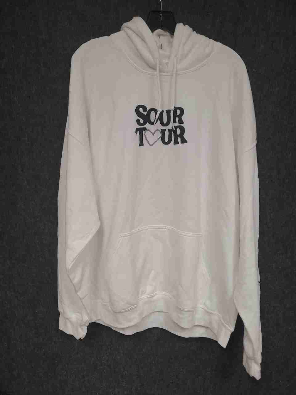 Olivia Rodrigo Sour Tour 2022 Butterfly Portrait Graphic Hoodie White Sz 2XL