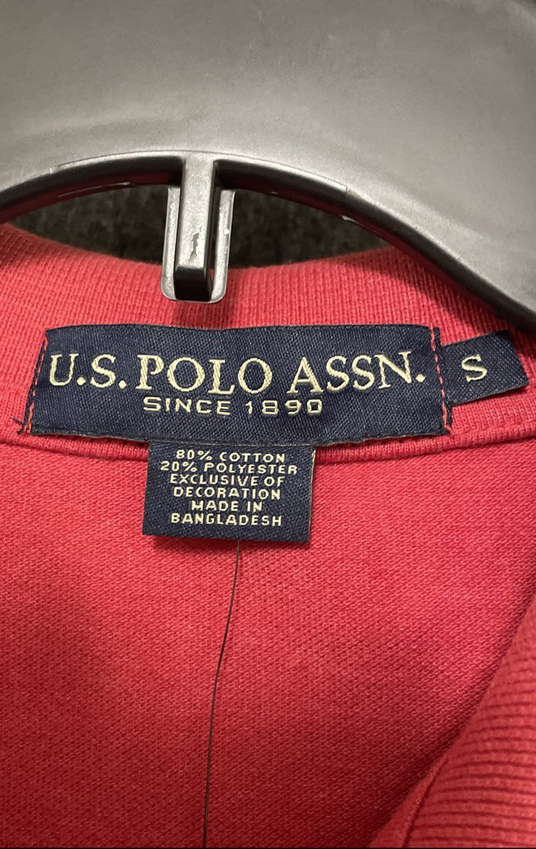 U.S. Polo Assn. Men's Classic Polo Shirt Red Cotton Blend Sz S