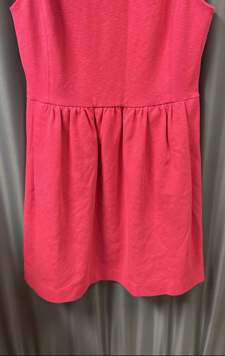 J. Crew Women's Pink Sleeveless Fit & Flare Textured Cotton Pique Dress Sz S