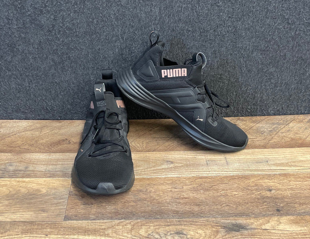 Puma Enzo 2 Black Rose Gold Women's Training Running Shoes Size 8.5